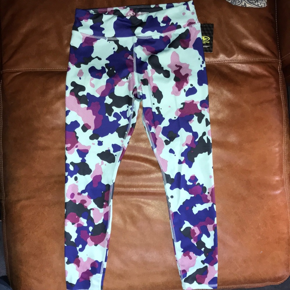 Girls 10/12 colored camouflage leggings
